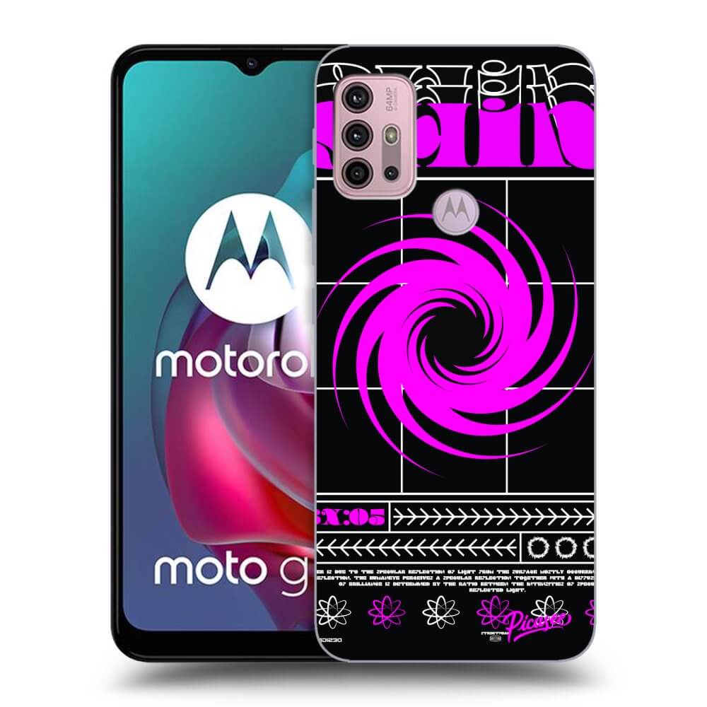 Picasee silikonowe czarne etui na Motorola Moto G30 - SHINE
