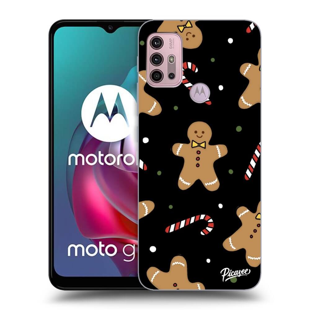 Picasee silikonowe czarne etui na Motorola Moto G30 - Gingerbread