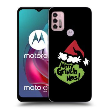 Picasee silikonowe czarne etui na Motorola Moto G30 - Grinch 2