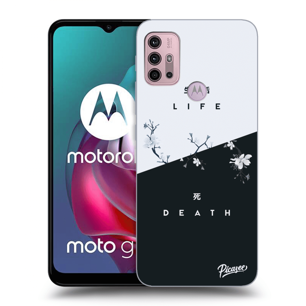 Picasee silikonowe czarne etui na Motorola Moto G30 - Life - Death