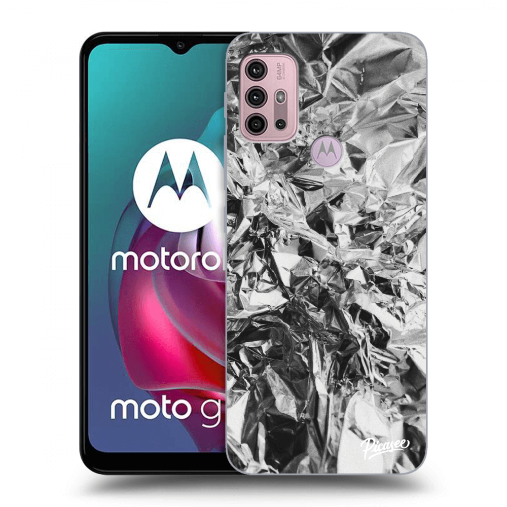 Picasee silikonowe czarne etui na Motorola Moto G30 - Chrome