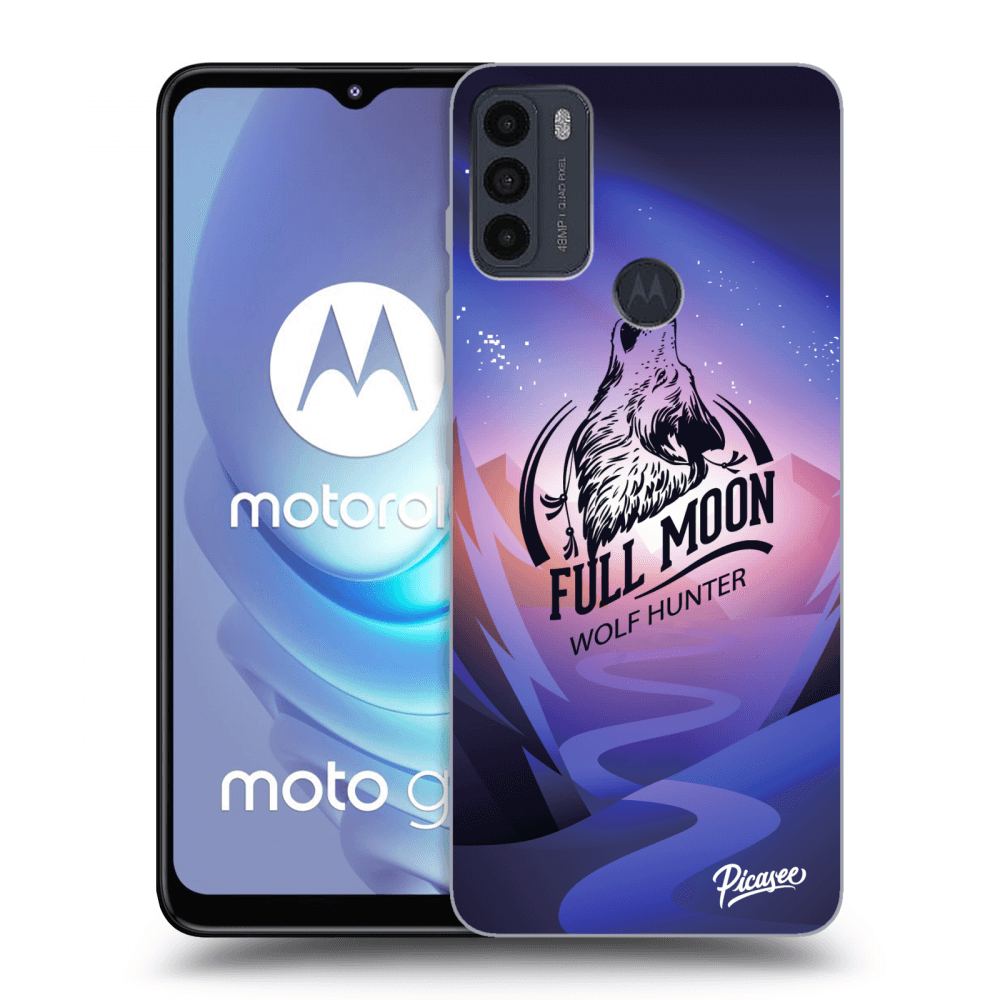 Picasee silikonowe czarne etui na Motorola Moto G50 - Wolf