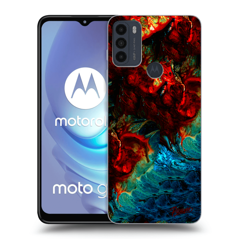 Picasee silikonowe czarne etui na Motorola Moto G50 - Universe