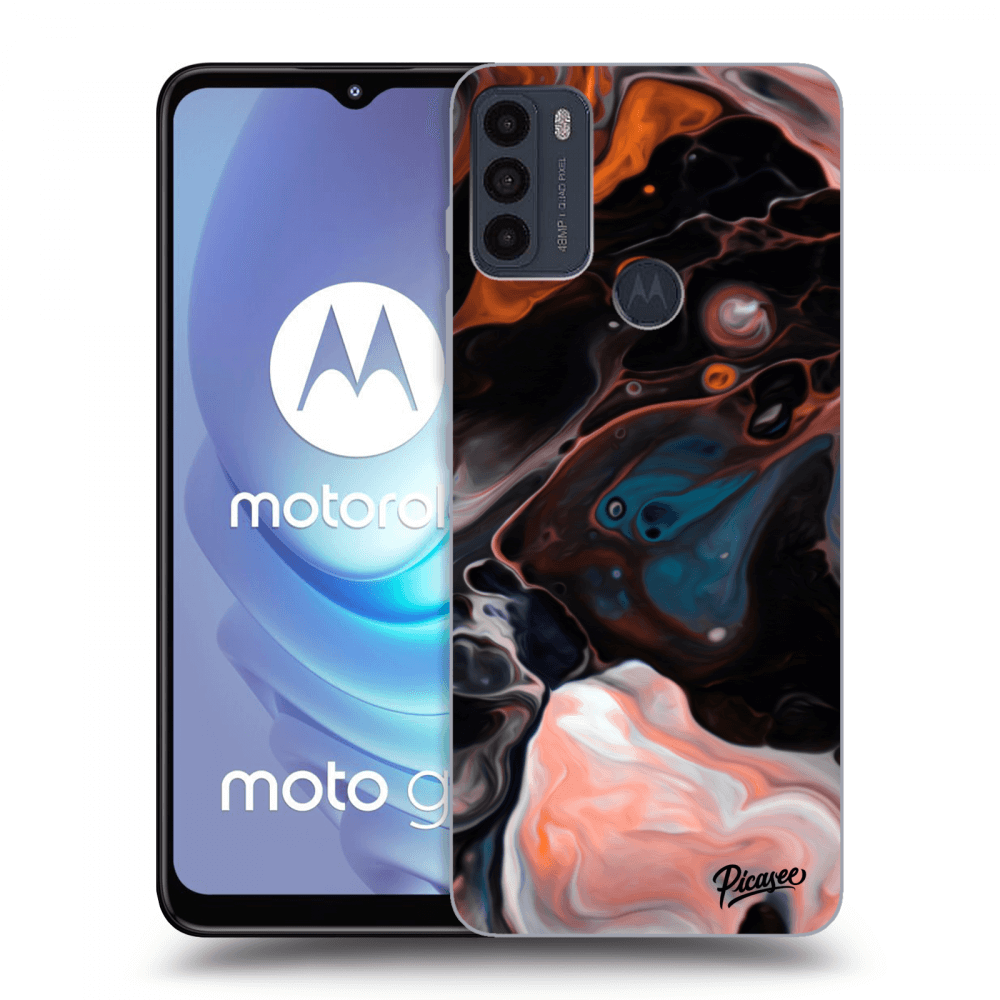 Picasee silikonowe czarne etui na Motorola Moto G50 - Cream