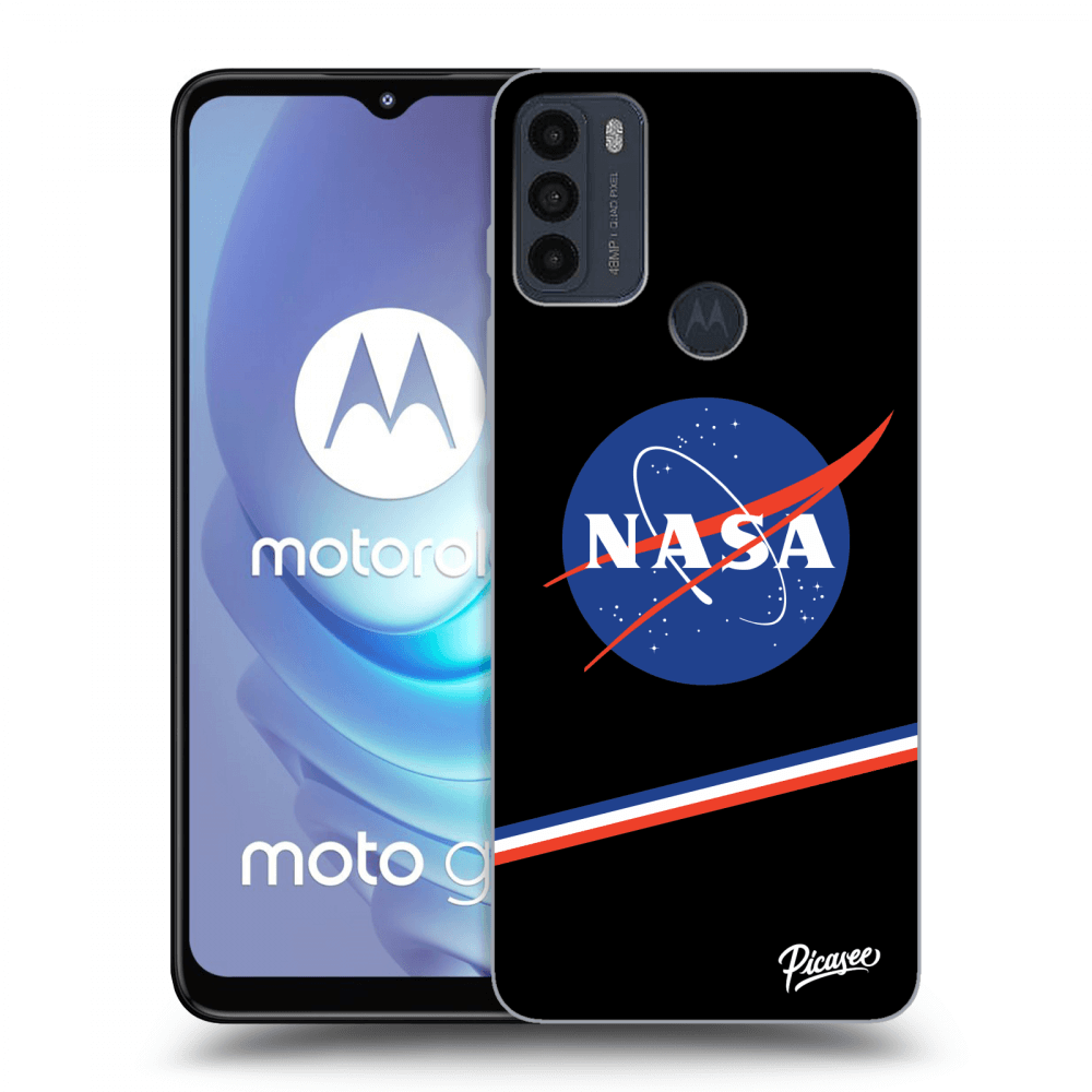 Picasee silikonowe czarne etui na Motorola Moto G50 - NASA Original