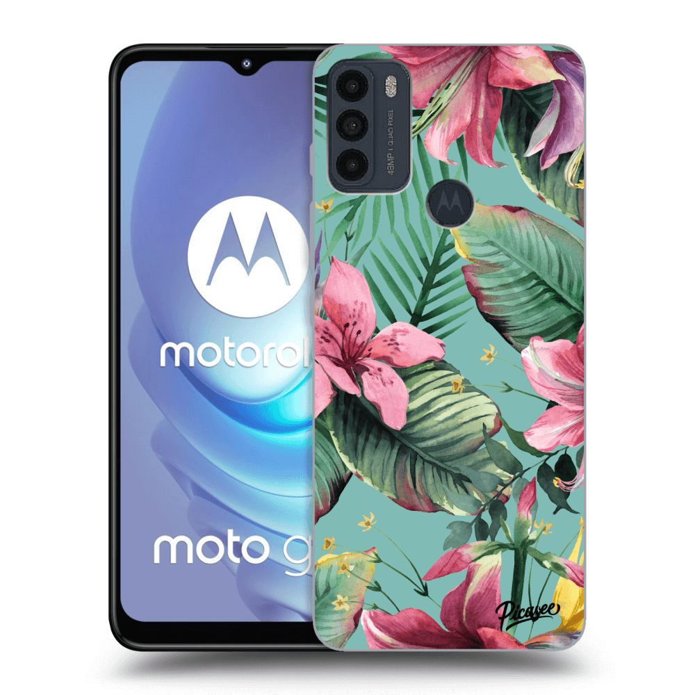 Picasee silikonowe czarne etui na Motorola Moto G50 - Hawaii
