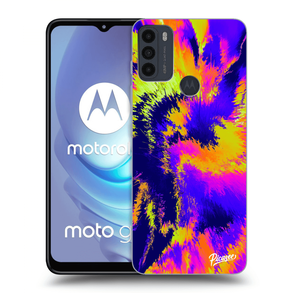 Picasee silikonowe czarne etui na Motorola Moto G50 - Burn