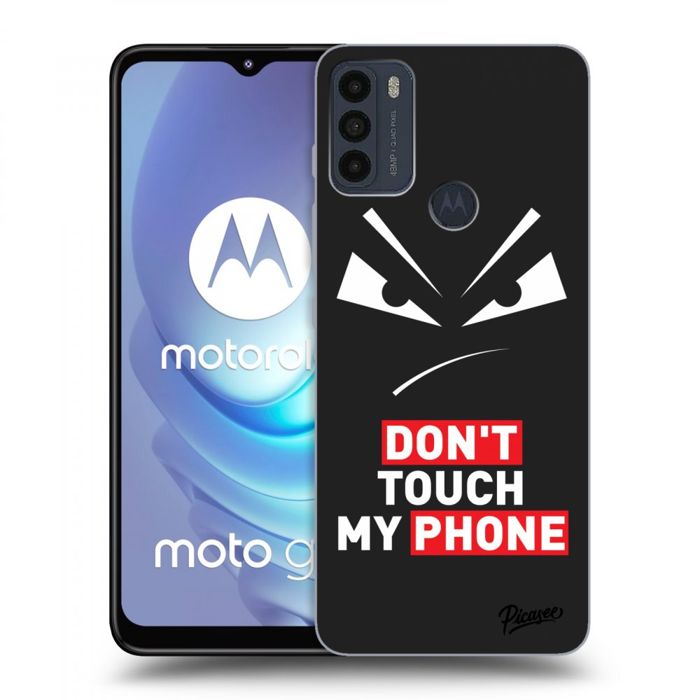 Picasee silikonowe czarne etui na Motorola Moto G50 - Evil Eye - Transparent