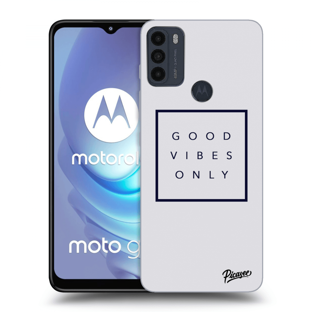 Picasee silikonowe czarne etui na Motorola Moto G50 - Good vibes only
