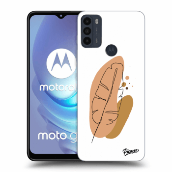 Picasee silikonowe czarne etui na Motorola Moto G50 - Feather brown