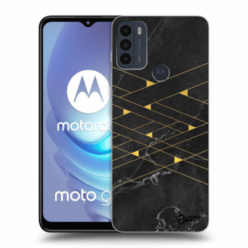 Picasee silikonowe czarne etui na Motorola Moto G50 - Gold Minimal