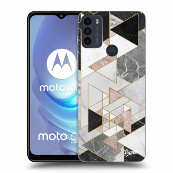 Picasee silikonowe czarne etui na Motorola Moto G50 - Light geometry