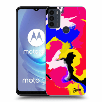 Picasee silikonowe czarne etui na Motorola Moto G50 - Watercolor