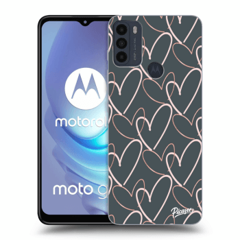 Picasee silikonowe czarne etui na Motorola Moto G50 - Lots of love