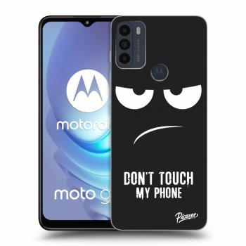 Picasee silikonowe czarne etui na Motorola Moto G50 - Don't Touch My Phone