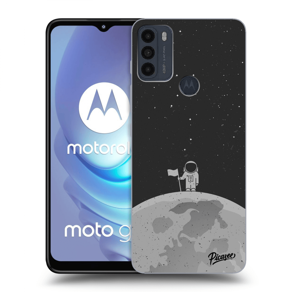 Picasee silikonowe czarne etui na Motorola Moto G50 - Astronaut