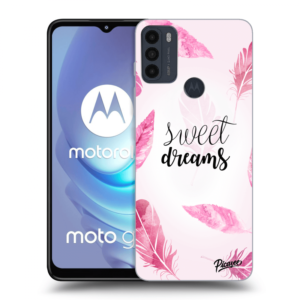 Picasee silikonowe czarne etui na Motorola Moto G50 - Sweet dreams