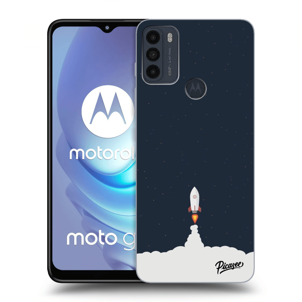 Picasee silikonowe czarne etui na Motorola Moto G50 - Astronaut 2