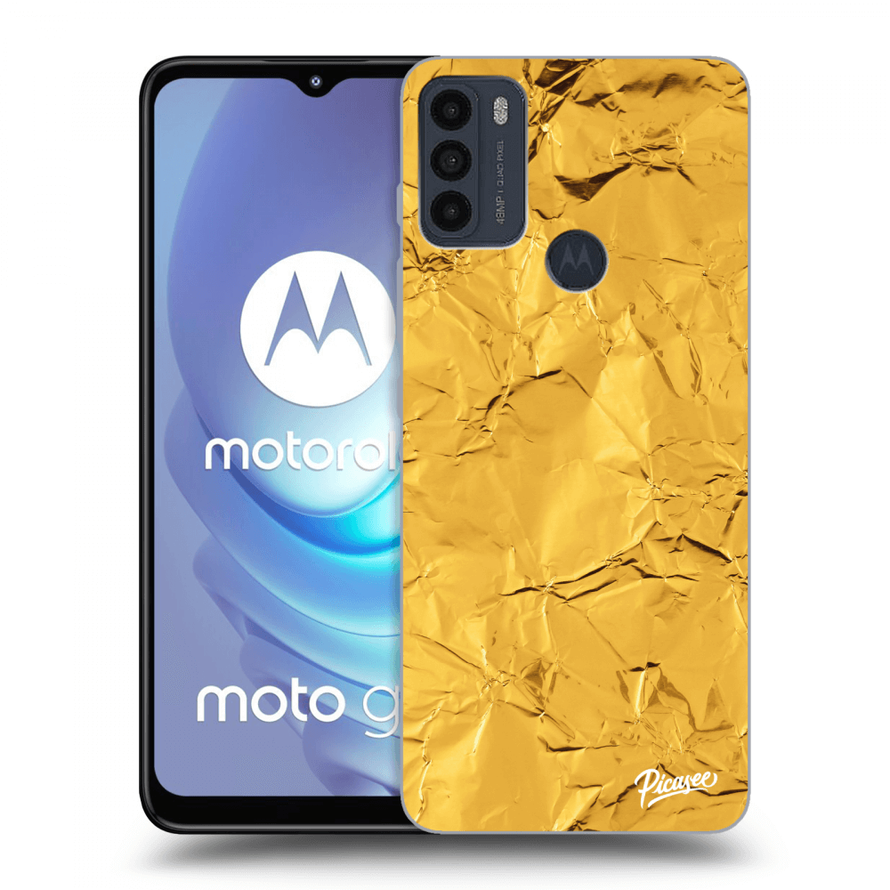 Picasee silikonowe czarne etui na Motorola Moto G50 - Gold