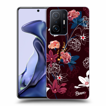 Picasee silikonowe czarne etui na Xiaomi 11T - Dark Meadow