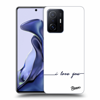 Picasee silikonowe czarne etui na Xiaomi 11T - I love you