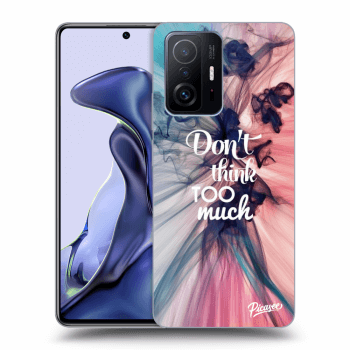 Picasee silikonowe czarne etui na Xiaomi 11T - Don't think TOO much