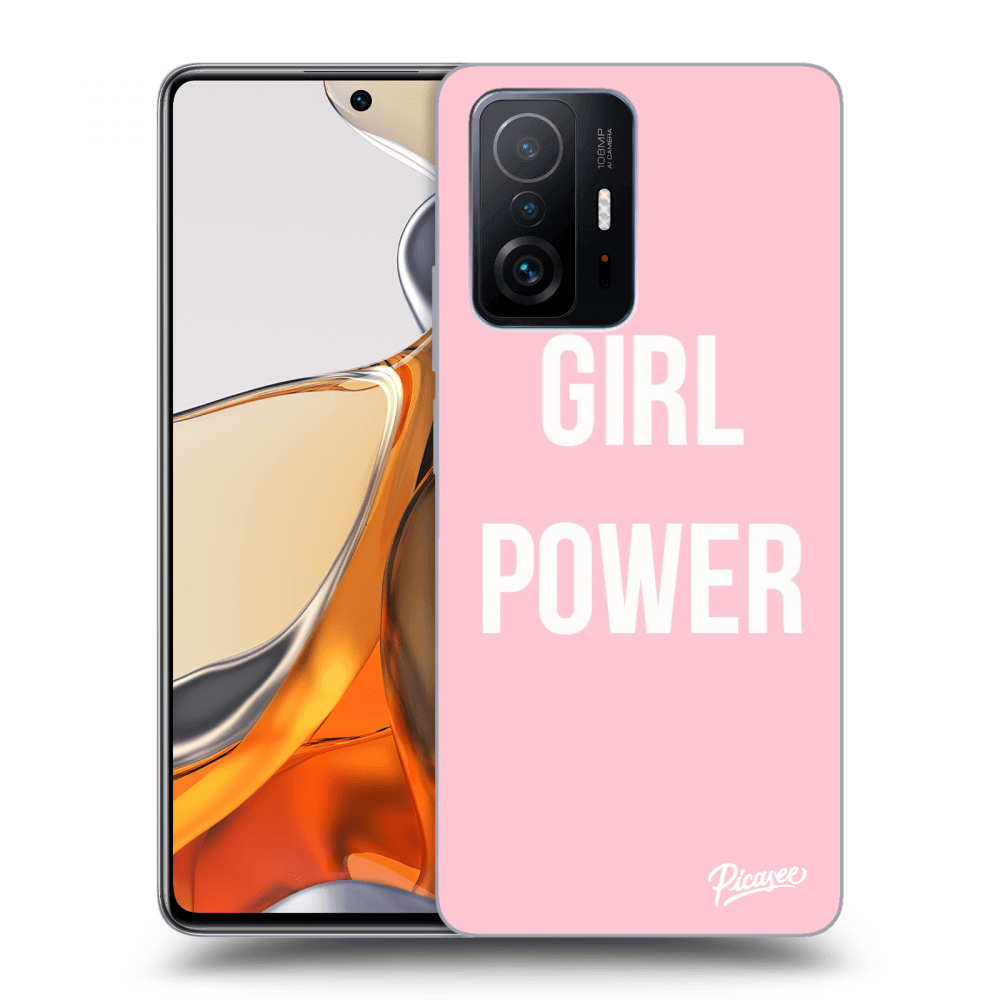 Picasee silikonowe czarne etui na Xiaomi 11T Pro - Girl power