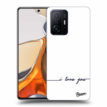 Picasee silikonowe czarne etui na Xiaomi 11T Pro - I love you