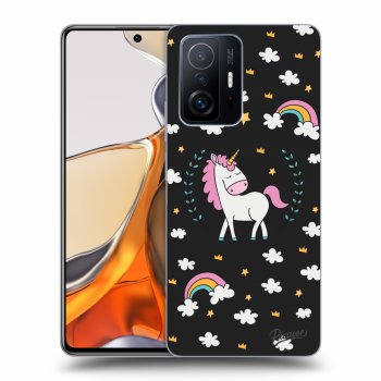 Picasee silikonowe czarne etui na Xiaomi 11T Pro - Unicorn star heaven