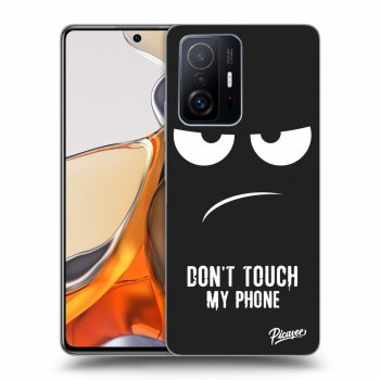 Picasee silikonowe czarne etui na Xiaomi 11T Pro - Don't Touch My Phone