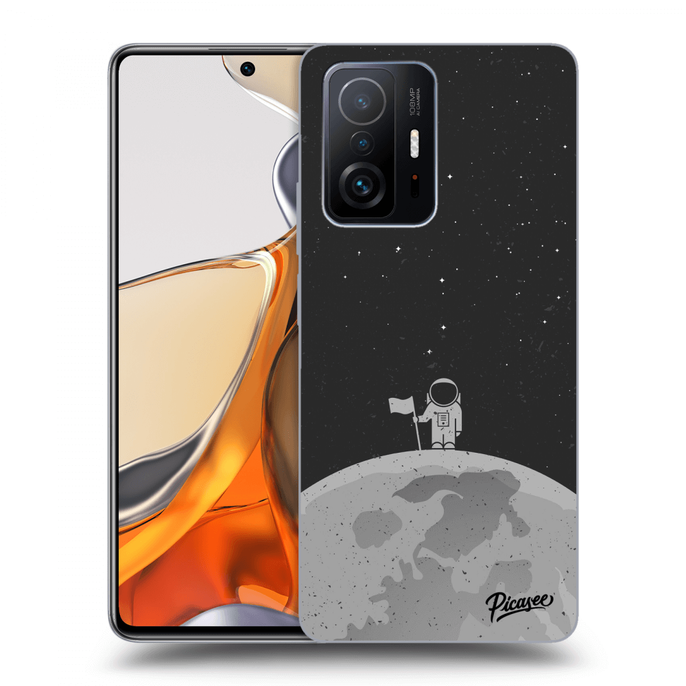 Picasee silikonowe czarne etui na Xiaomi 11T Pro - Astronaut