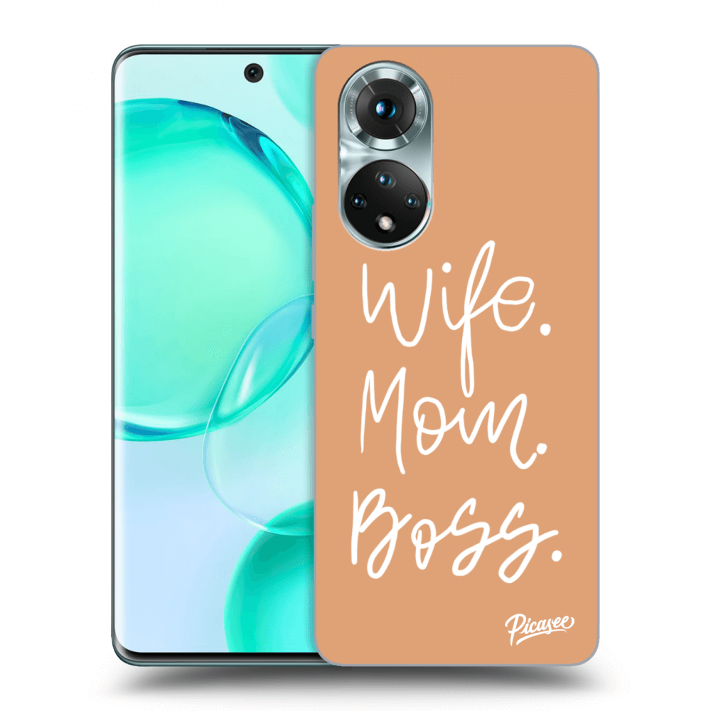 Picasee silikonowe przeźroczyste etui na Honor 50 5G - Boss Mama