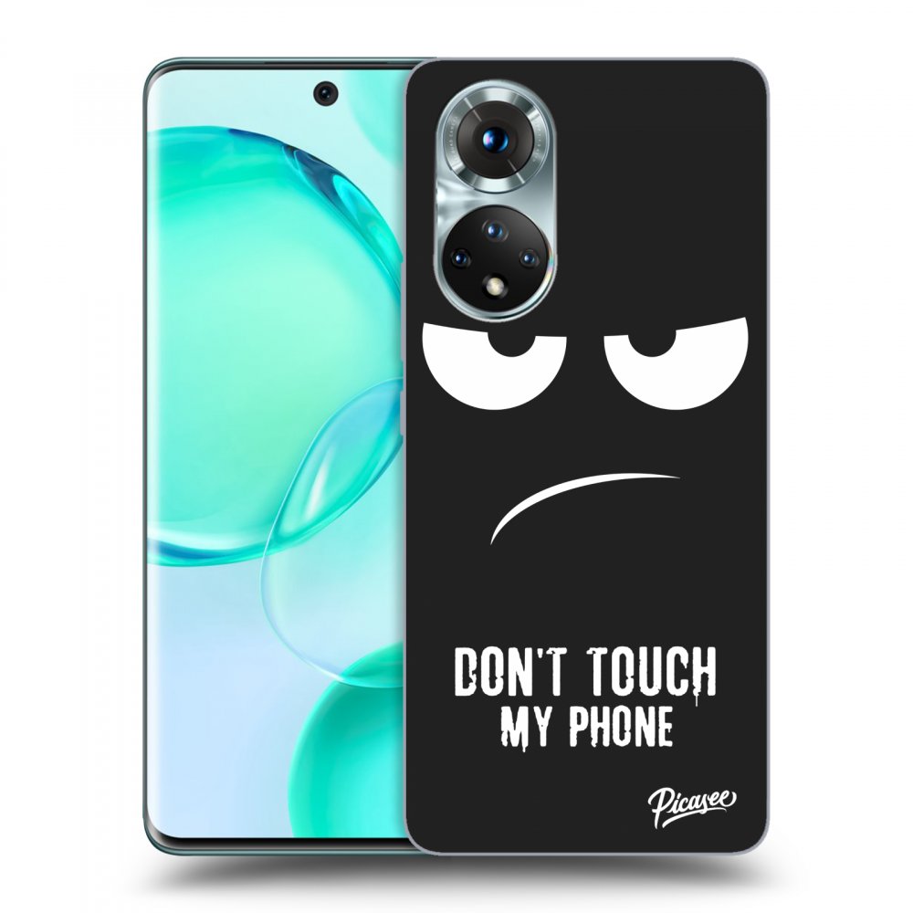 Picasee silikonowe czarne etui na Honor 50 5G - Don't Touch My Phone