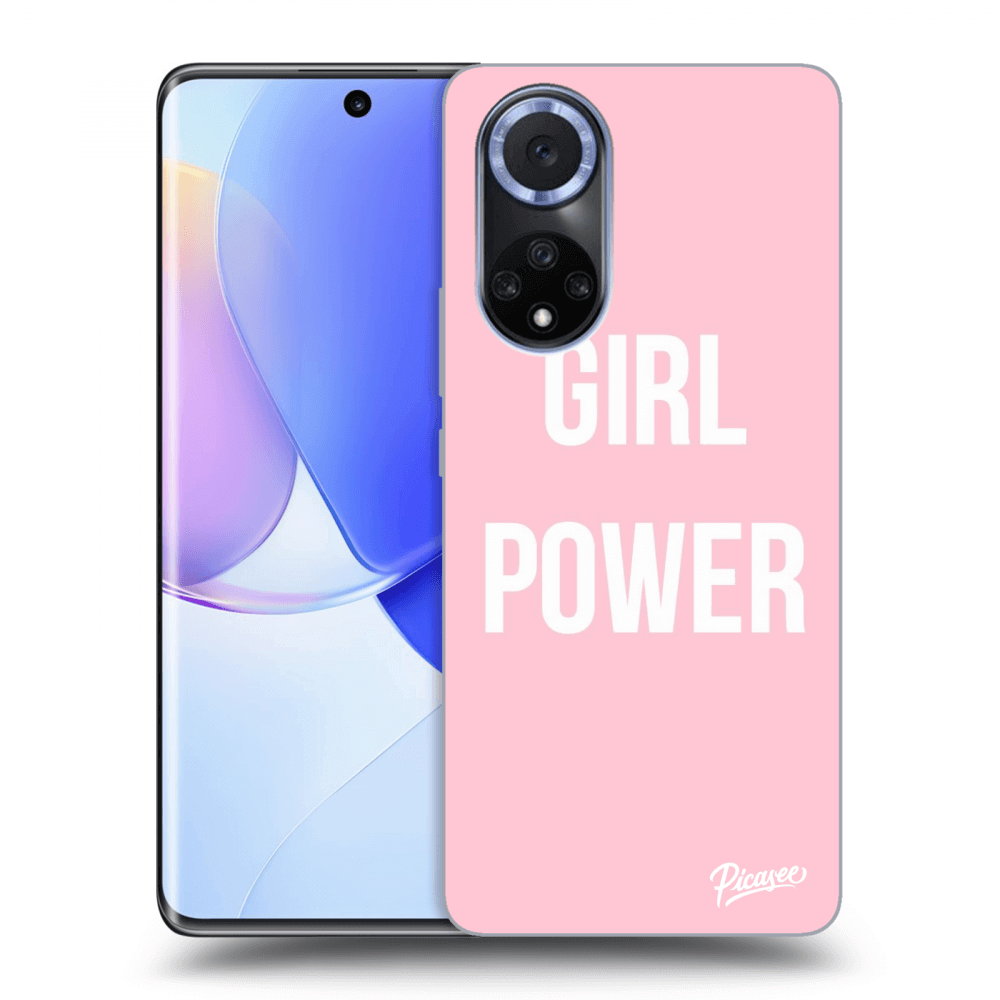 Picasee silikonowe czarne etui na Huawei Nova 9 - Girl power