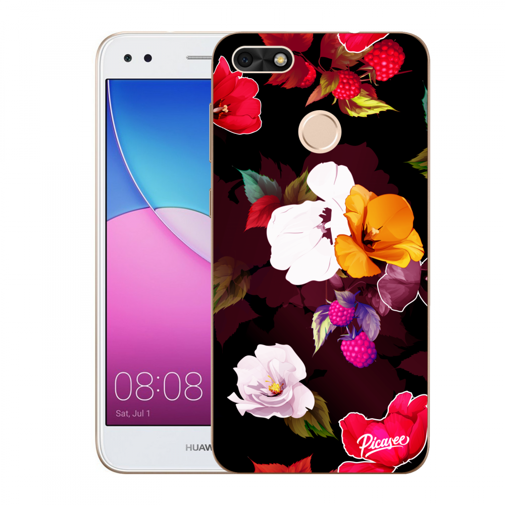 Picasee silikonowe przeźroczyste etui na Huawei P9 Lite Mini - Flowers and Berries