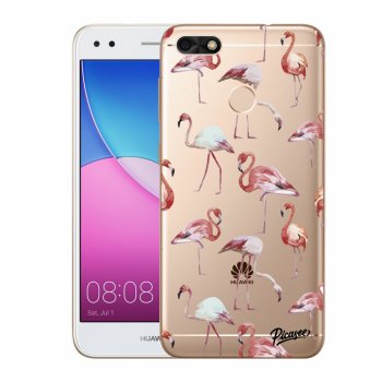 Picasee silikonowe przeźroczyste etui na Huawei P9 Lite Mini - Flamingos