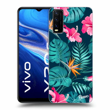 Etui na Vivo Y20s - Pink Monstera