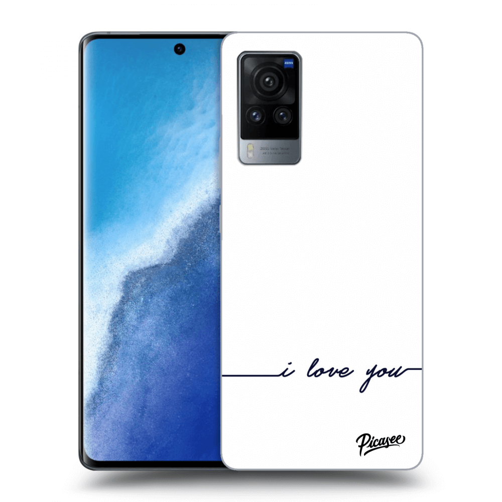 Picasee silikonowe przeźroczyste etui na Vivo X60 Pro 5G - I love you