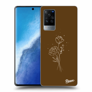Etui na Vivo X60 Pro 5G - Brown flowers