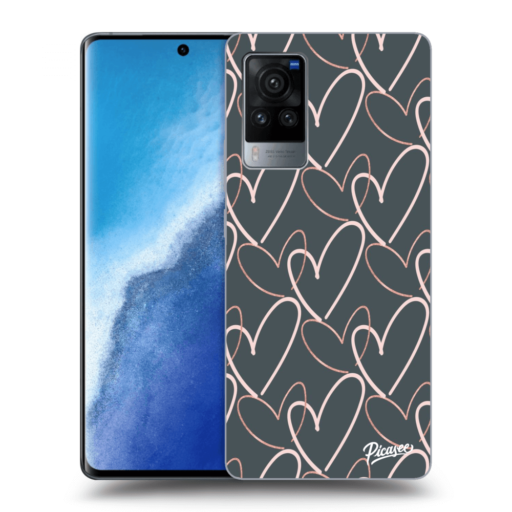 Picasee silikonowe przeźroczyste etui na Vivo X60 Pro 5G - Lots of love