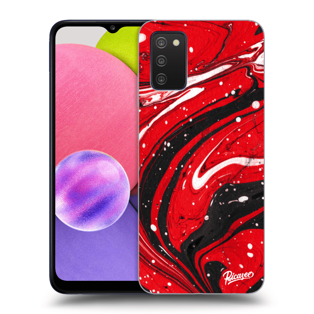 Picasee ULTIMATE CASE pro Samsung Galaxy A03s A037G - Red black