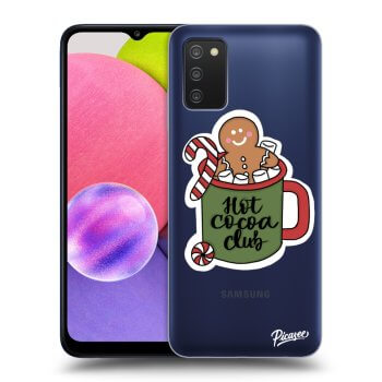 Picasee silikonowe przeźroczyste etui na Samsung Galaxy A03s A037G - Hot Cocoa Club