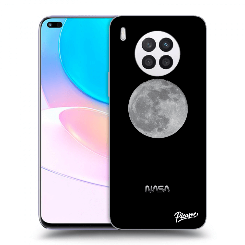 Picasee silikonowe czarne etui na Huawei Nova 8i - Moon Minimal