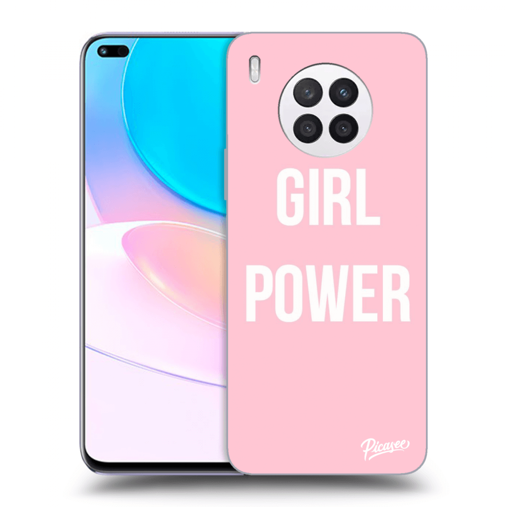 Picasee silikonowe czarne etui na Huawei Nova 8i - Girl power