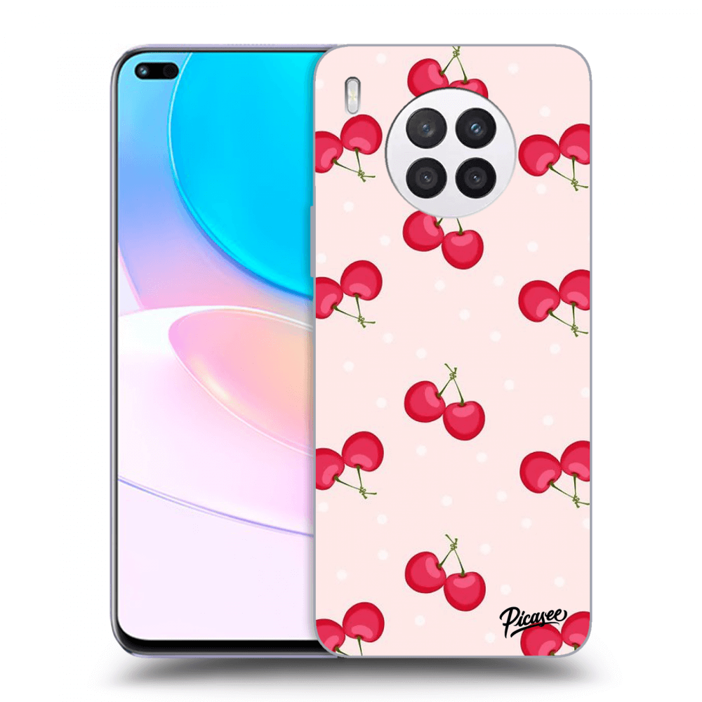Picasee silikonowe przeźroczyste etui na Huawei Nova 8i - Cherries