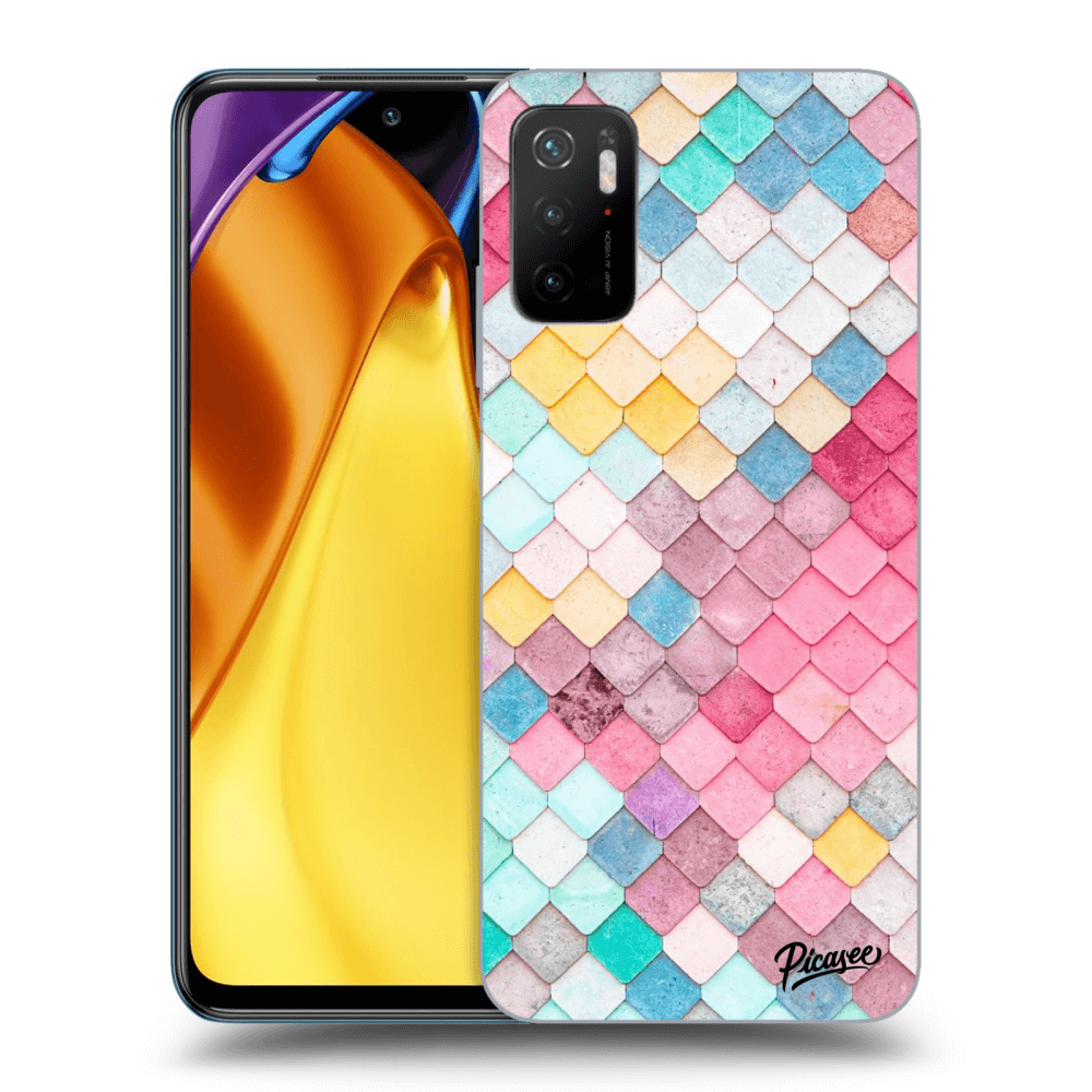 Picasee silikonowe przeźroczyste etui na Xiaomi Poco M3 Pro 5G - Colorful roof