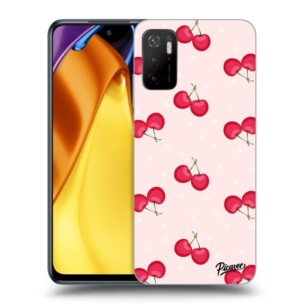 Picasee silikonowe przeźroczyste etui na Xiaomi Poco M3 Pro 5G - Cherries