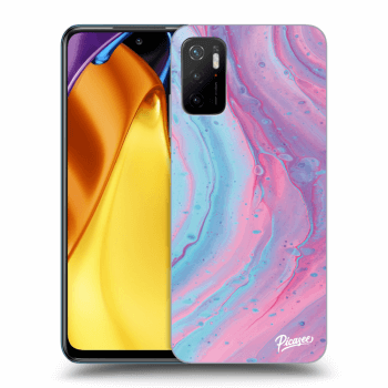 Picasee silikonowe przeźroczyste etui na Xiaomi Poco M3 Pro 5G - Pink liquid