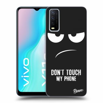 Picasee silikonowe czarne etui na Vivo Y11s - Don't Touch My Phone