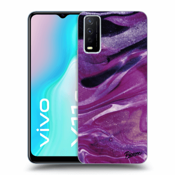 Etui na Vivo Y11s - Purple glitter